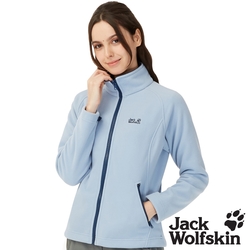 Jack wolfskin飛狼 女 撞色刷毛保暖外套 fleece『淺藍』