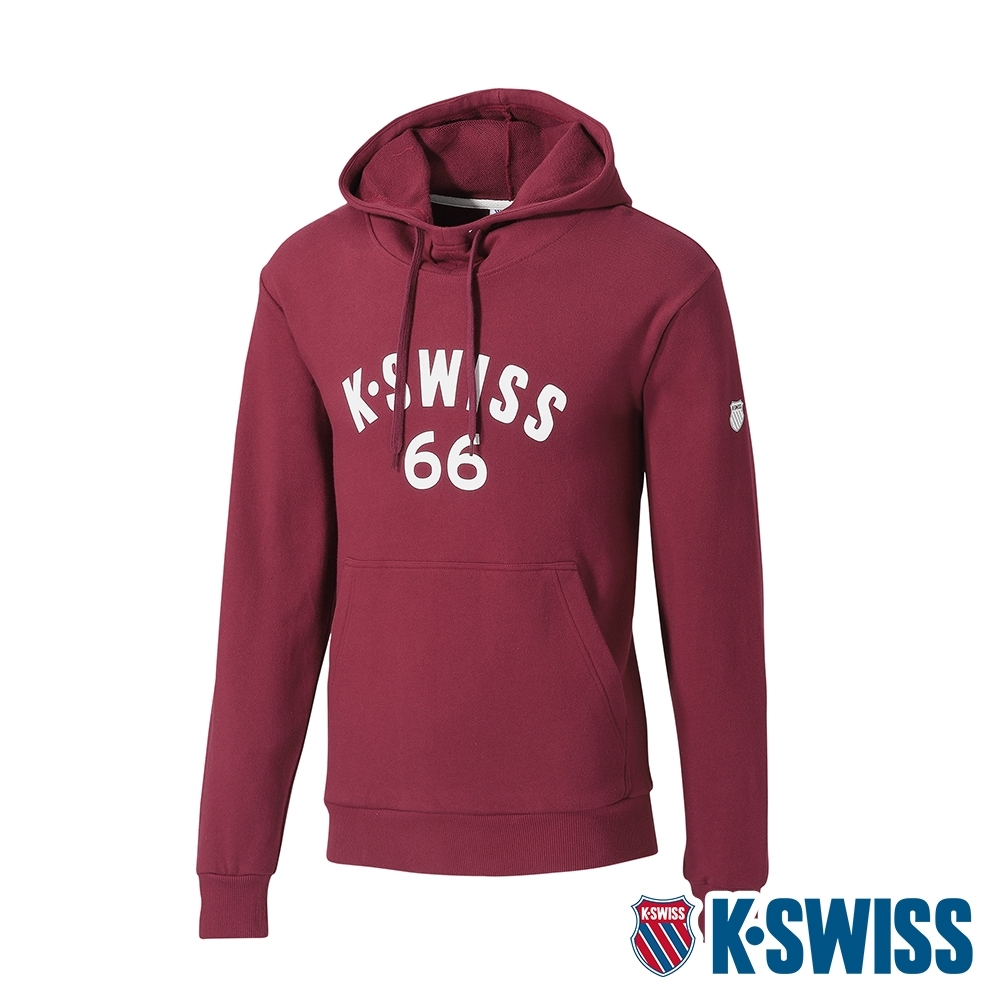 K-SWISS KS 66 Hoodie連帽上衣-女-酒紅