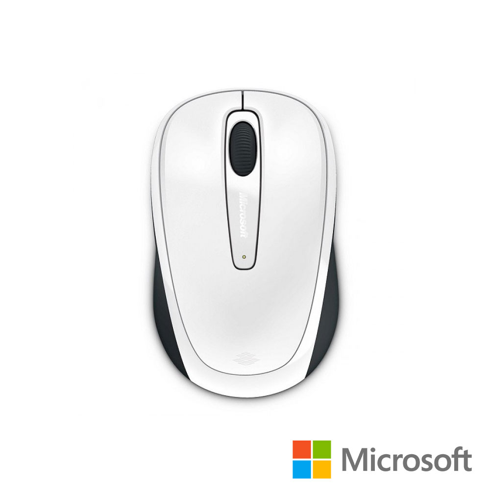 微軟 無線行動滑鼠 3500 - 亮白 盒裝
