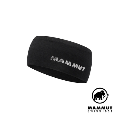 【Mammut 長毛象】Tree Wool Headband 羊毛混紡快乾抗臭頭帶 黑色 #1191-01930