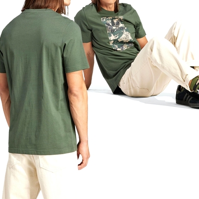 Adidas Camo Tongue Tee 男款 綠色 休閒 迷彩 上衣 短T 短袖 IU4684