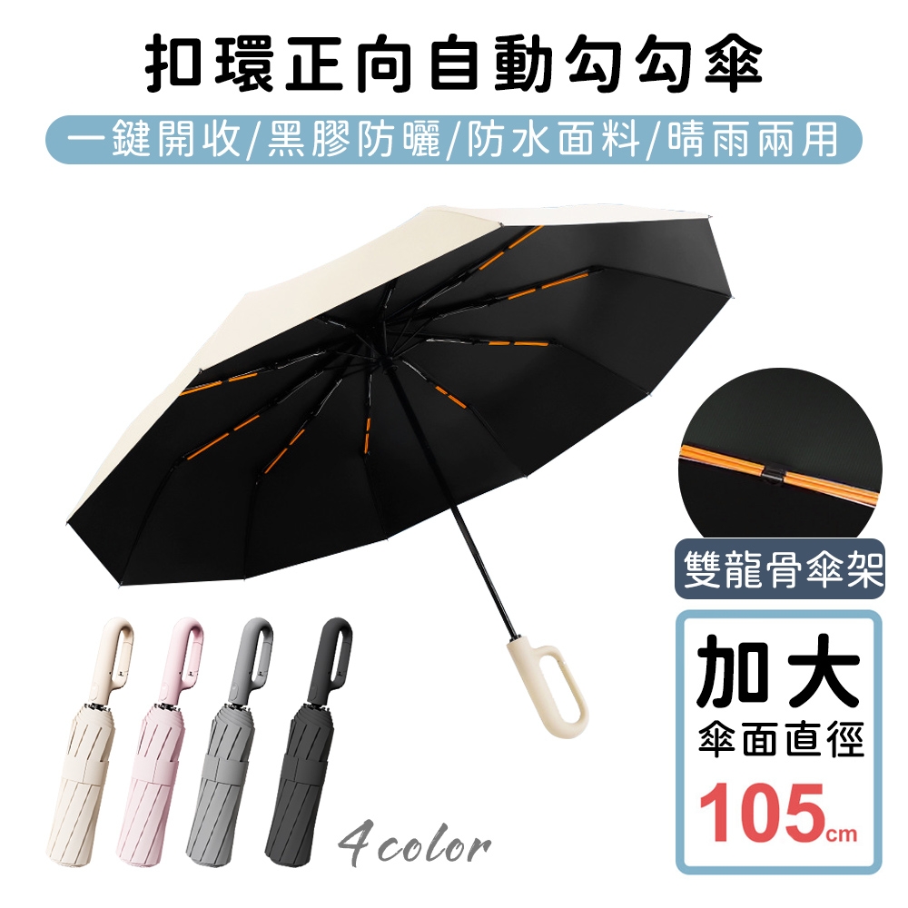 買一送一 好拾選物 扣環正向自動雨傘/勾勾傘/折疊傘/遮陽傘