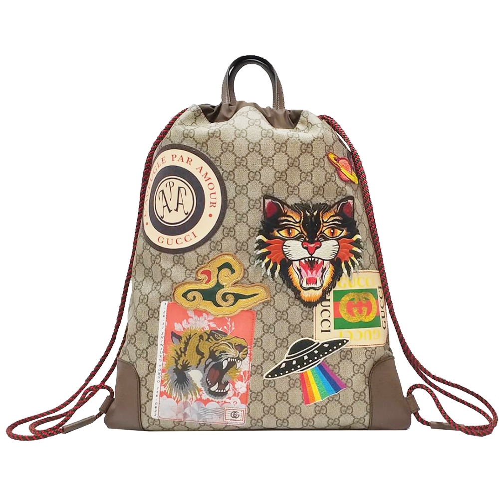 gucci gg supreme drawstring backpack