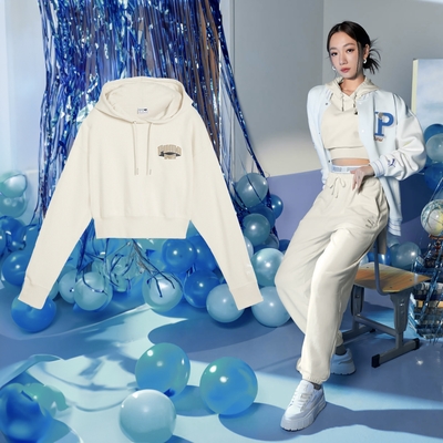 Puma 帽T P Team Fanbase 女款 米白 棕 短版 衛衣 連帽上衣 吳卓源 著用款 62434687