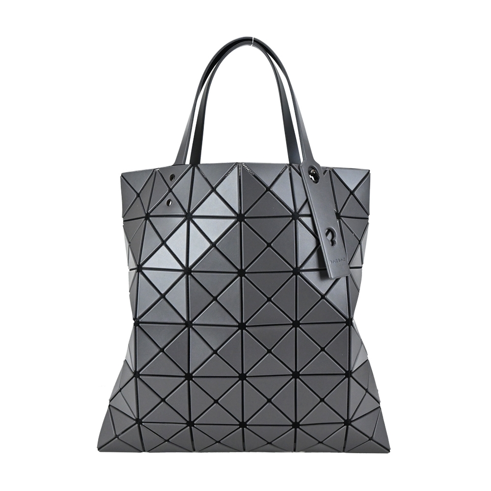 ISSEY MIYAKE 三宅一生 BAOBAO 仿皮霧感6X6手提包-深灰