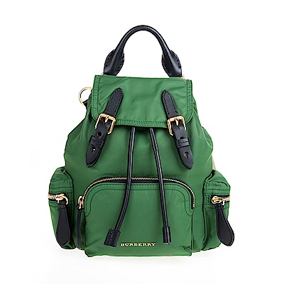 BURBERRY The Rucksack 尼龍小型斜背/後背包 (賽車綠)