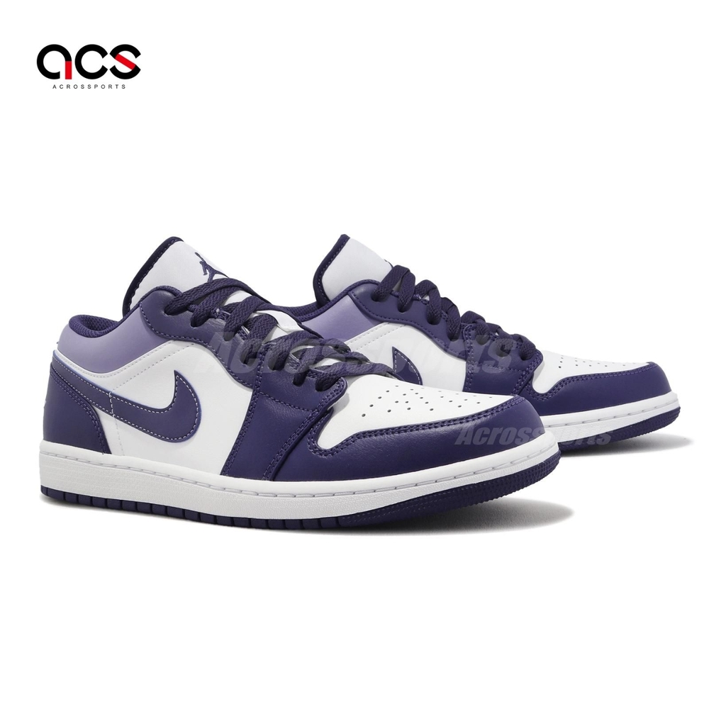 Nike 休閒鞋Air Jordan 1 Low 男鞋紫白Sky J Purple AJ1 553558-515