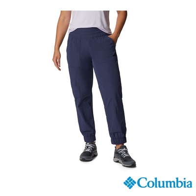 Columbia 哥倫比亞 女款-防潑長褲-深藍 UAR90560NY / SS23