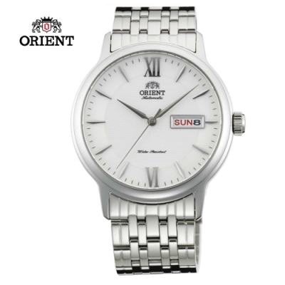 ORIENT 東方錶 Classic Design系列簡約腕錶鋼帶款SAA05003W白色-40mm