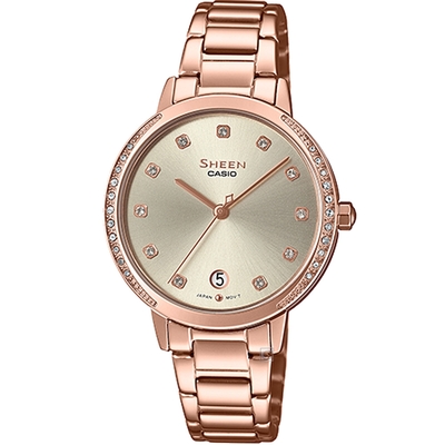 CASIO Sheen 浪漫時刻時尚女錶-SHE-4056PG-4A/32.8mm