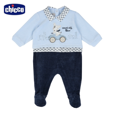 chicco- 汪汪小車隊-印花領剪接後開兔裝