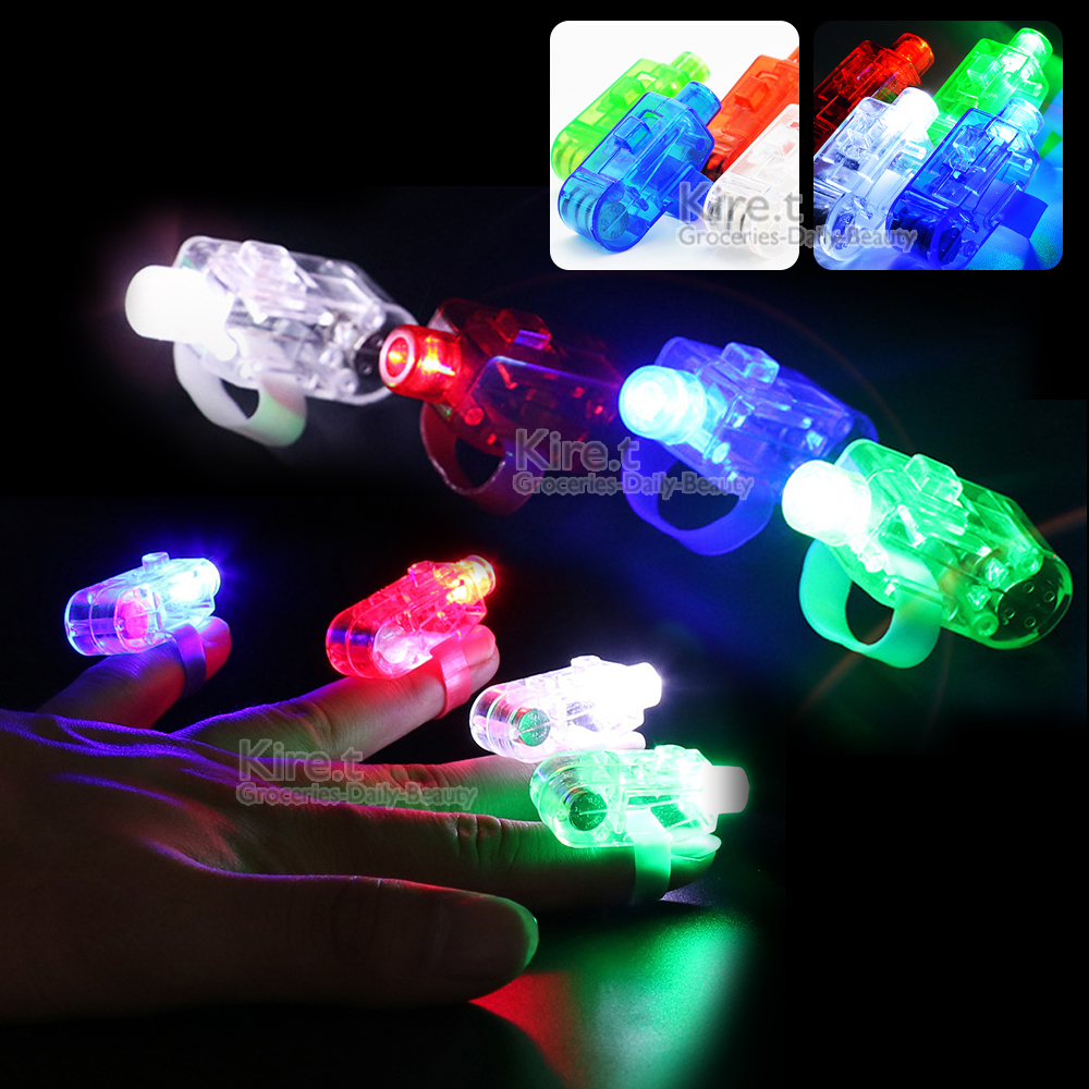 演唱會派對專用 LED手指燈 戒指燈-升級酷炫閃光變色 超值16入-贈電池kiret