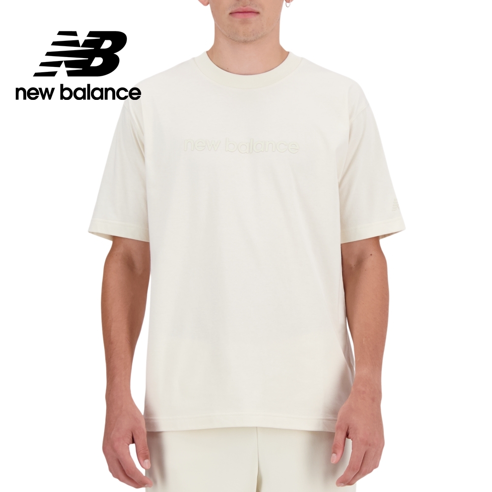 【New Balance】 棉質短袖上衣_男性_杏色_MT41559LIN