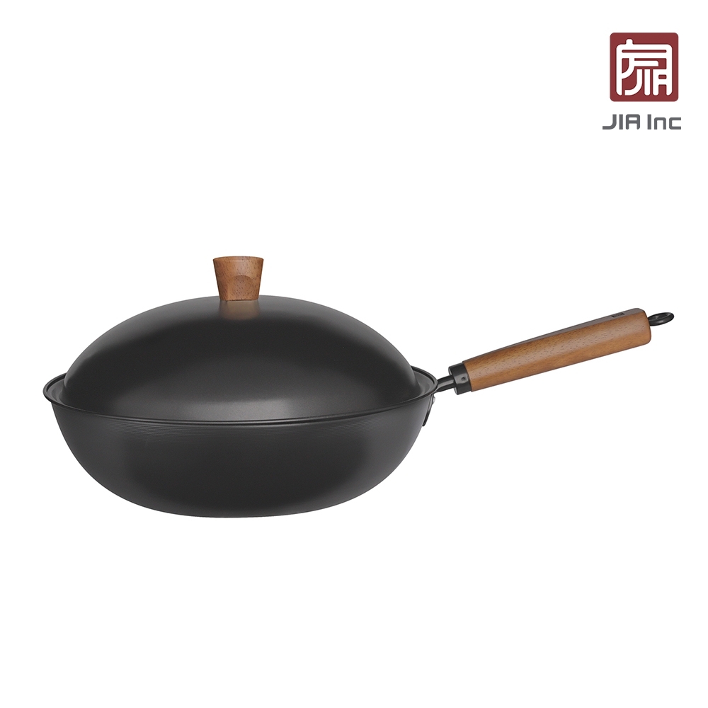 JIA 品家 家嚐碳化鐵鍋30cm(含鍋蓋)