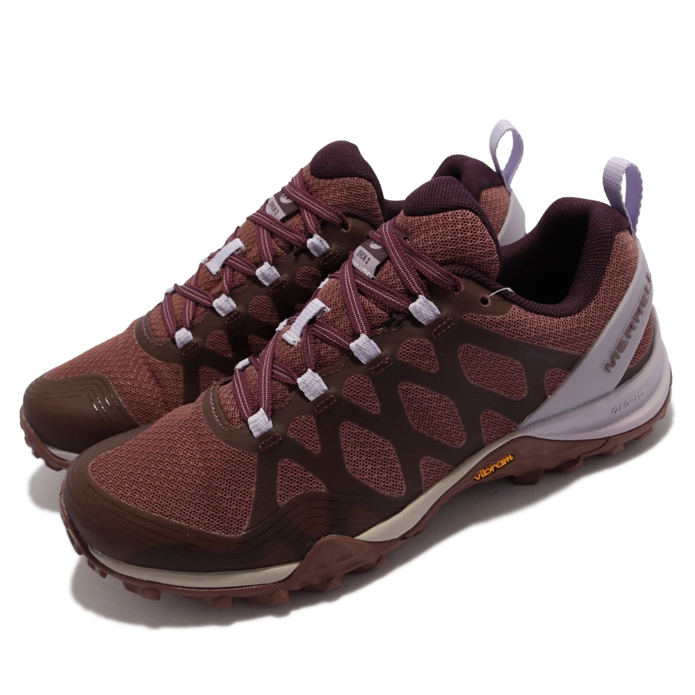 Merrell 戶外鞋 Siren 3 GTX 防水 女鞋 登山 越野 耐磨 黃金大底 緩震 穩定 咖啡 紫 ML036710