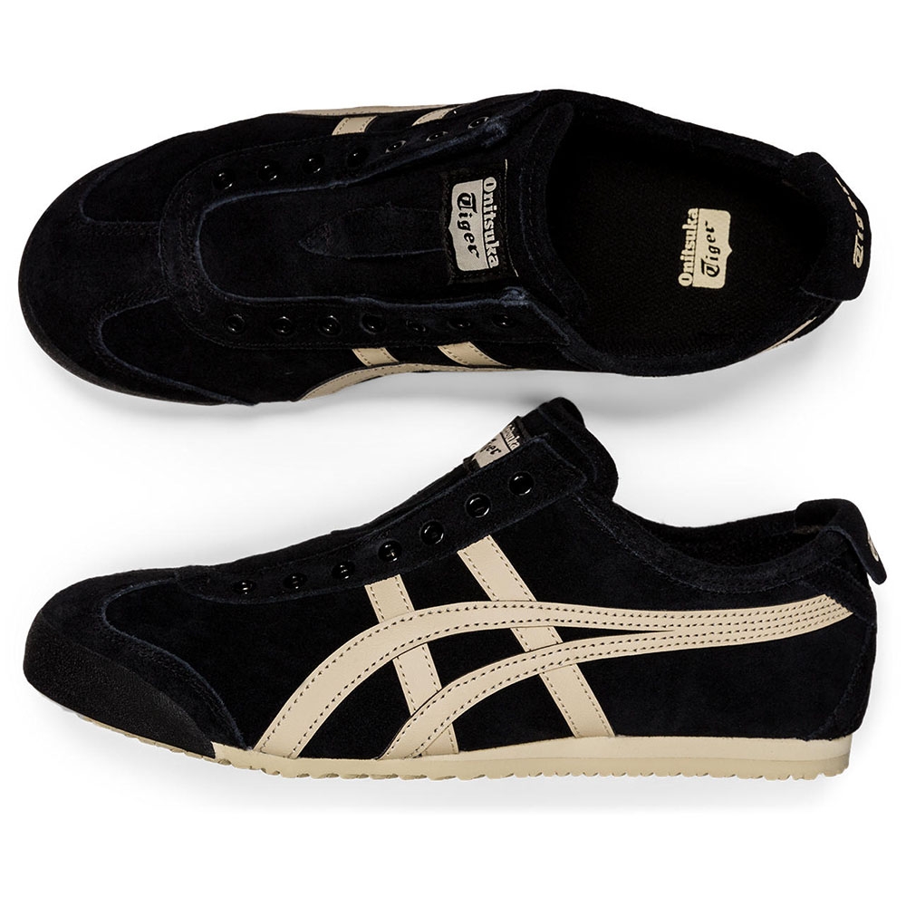 Onitsuka Tiger】鬼塚虎- 黑色MEXICO 66 SLIP-ON 休閒鞋(1183B782-001