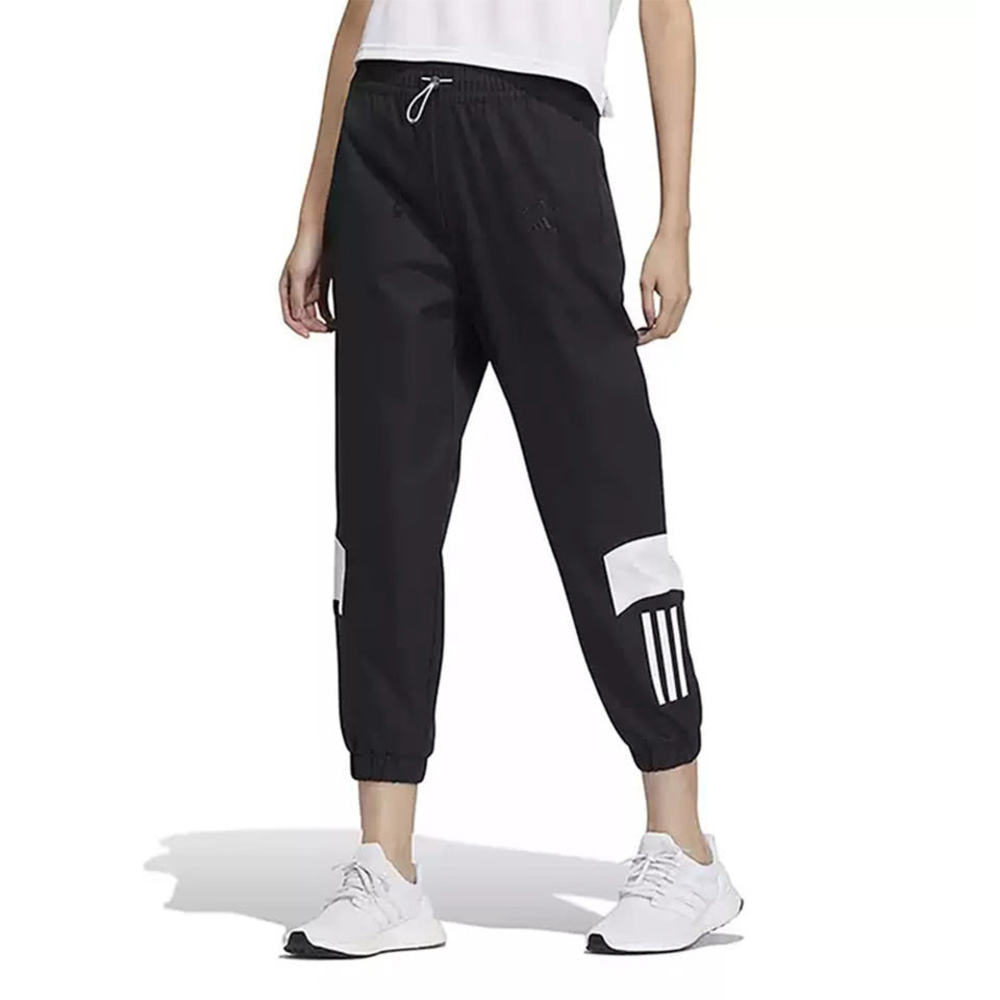 Adidas Foc WV Pant T2 HY2836 女 長褲 運動 休閒 拉鍊口袋 縮口 舒適 愛迪達 黑白