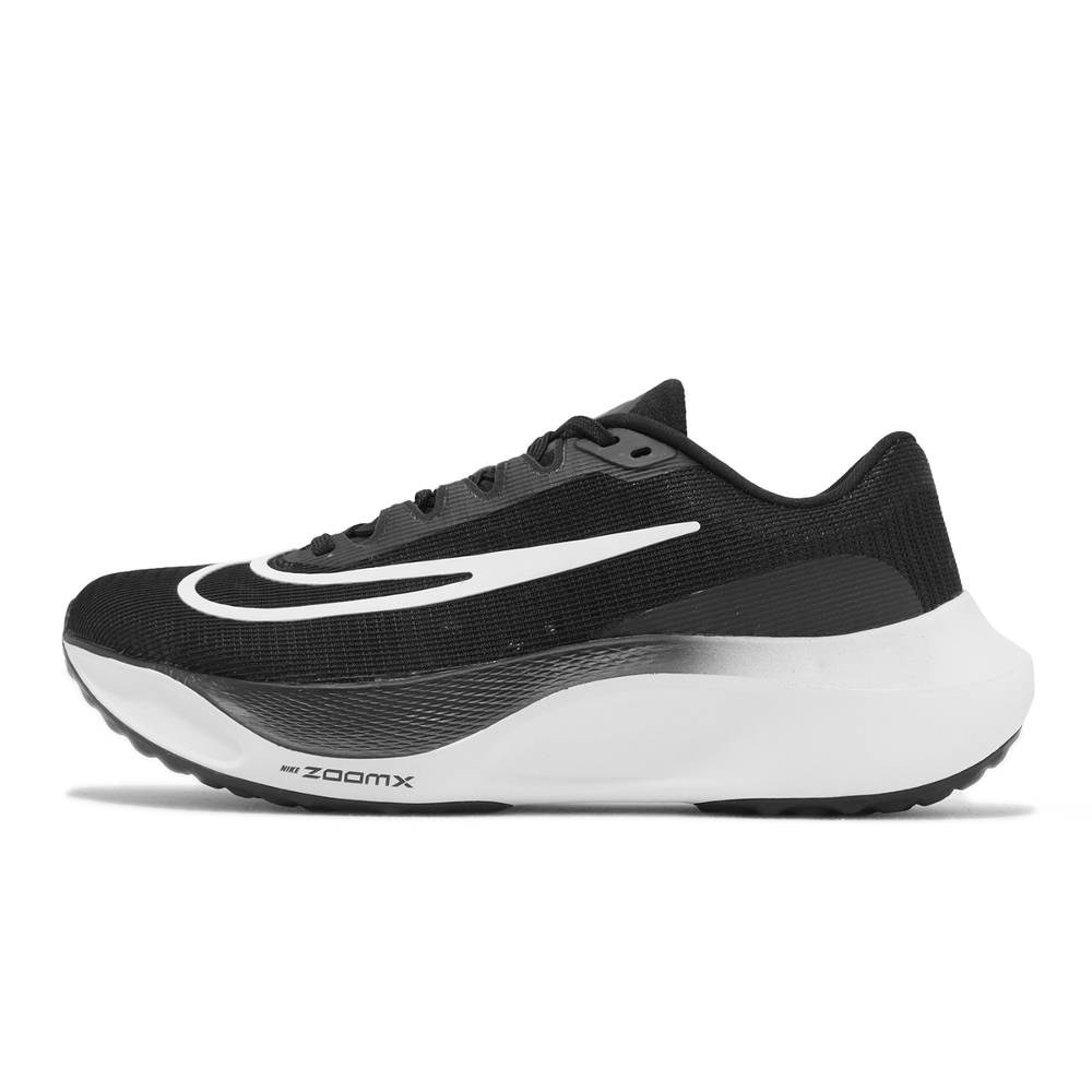 Nike 慢跑鞋Zoom Fly 5 男鞋黑白輕量回彈路跑馬拉松運動鞋DM8968