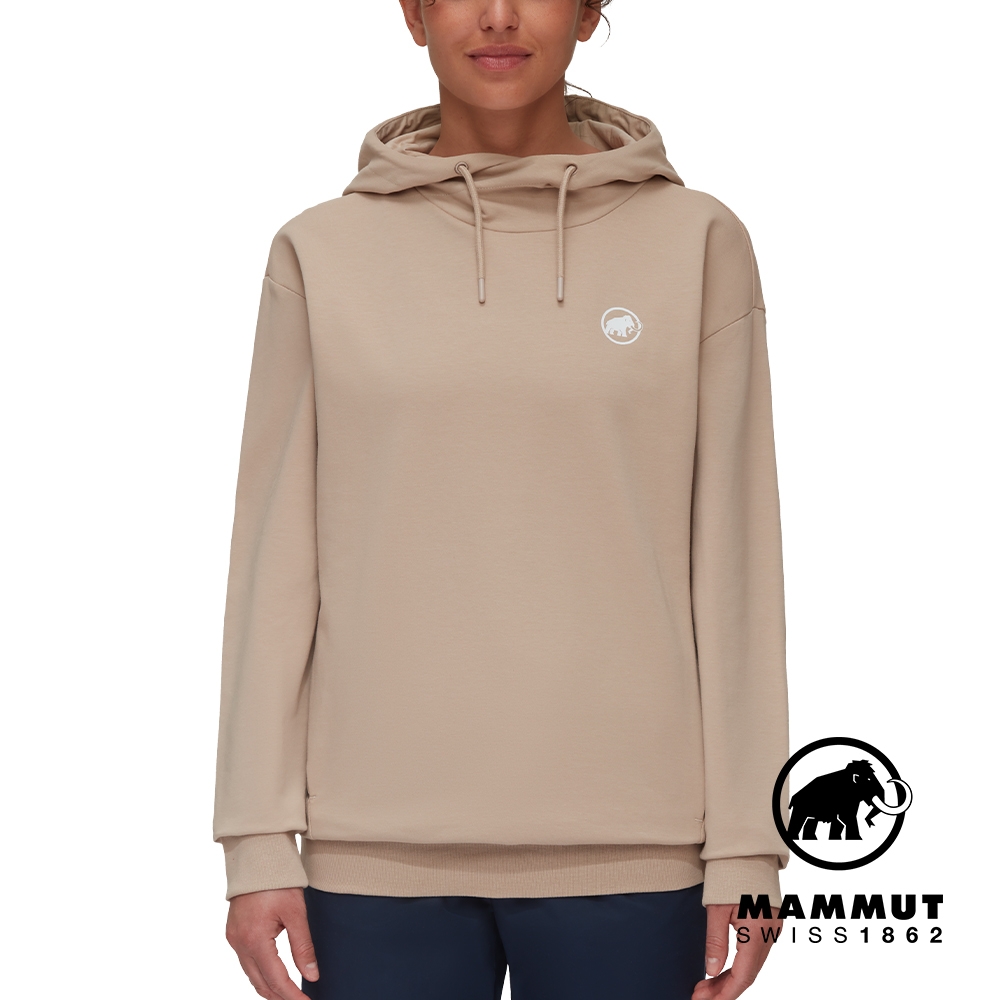 【Mammut長毛象】Mammut ML Hoody W Original 機能休閒長袖帽T 女款 薩凡納褐 #1014-05330