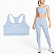 Nike 運動內衣 Swoosh 藍 白 中強度支撐 速乾 彈性 健身 瑜珈 DX6822-440 product thumbnail 1
