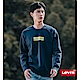 Levis 男款 大學T 經典Box logo 內刷毛 海軍藍 product thumbnail 1