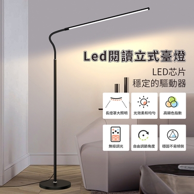 【虹朗】LED智能遙控無極調光12W立式落地燈-50CM光源（立燈/鋼琴燈/閱讀燈/照明燈/護眼燈）