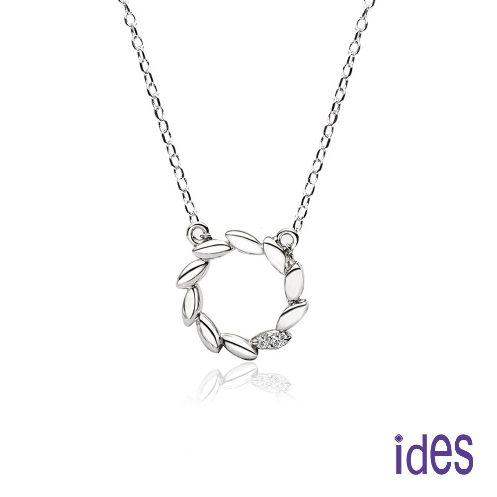ides愛蒂思 日韓時尚設計純銀晶鑽項鍊鎖骨鍊/花冠