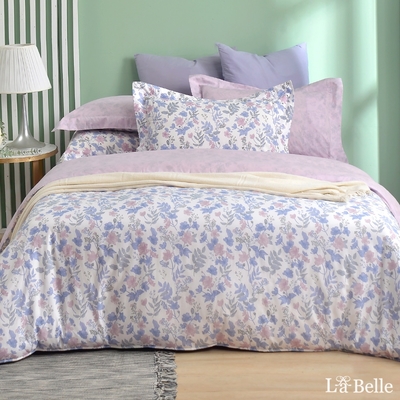 義大利La Belle 恬蜜花園 雙人純棉防蹣抗菌吸濕排汗兩用被床包組