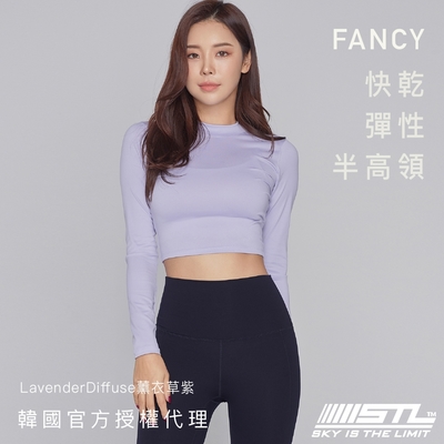 STL yoga FANCY CROP LS 女 韓國 合身 短版 運動機能 長袖上衣 LavenderDiffuse薰衣草紫