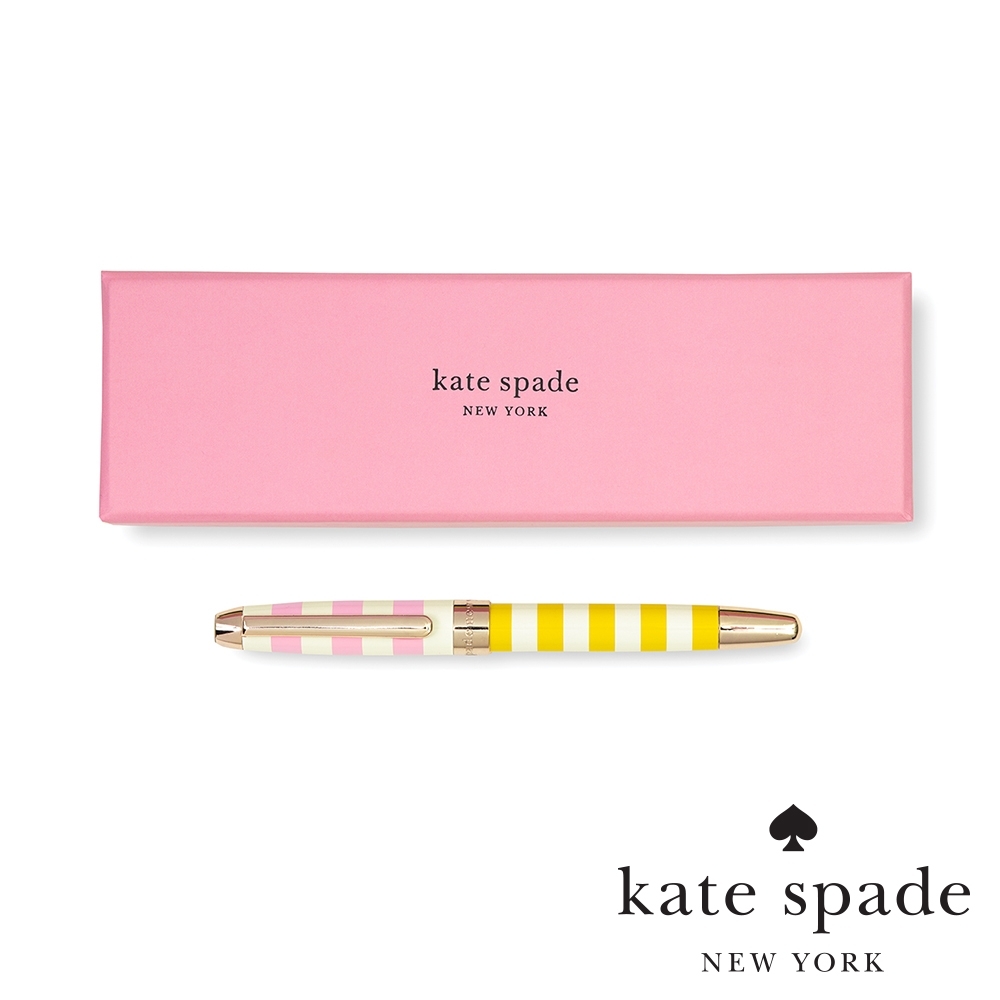 KATE SPADE 條紋撞色精裝圓珠筆禮盒 Two-tone Stripes