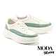 休閒鞋 MODA MODAY 日常拼色異材質綁帶厚底休閒鞋－綠 product thumbnail 1