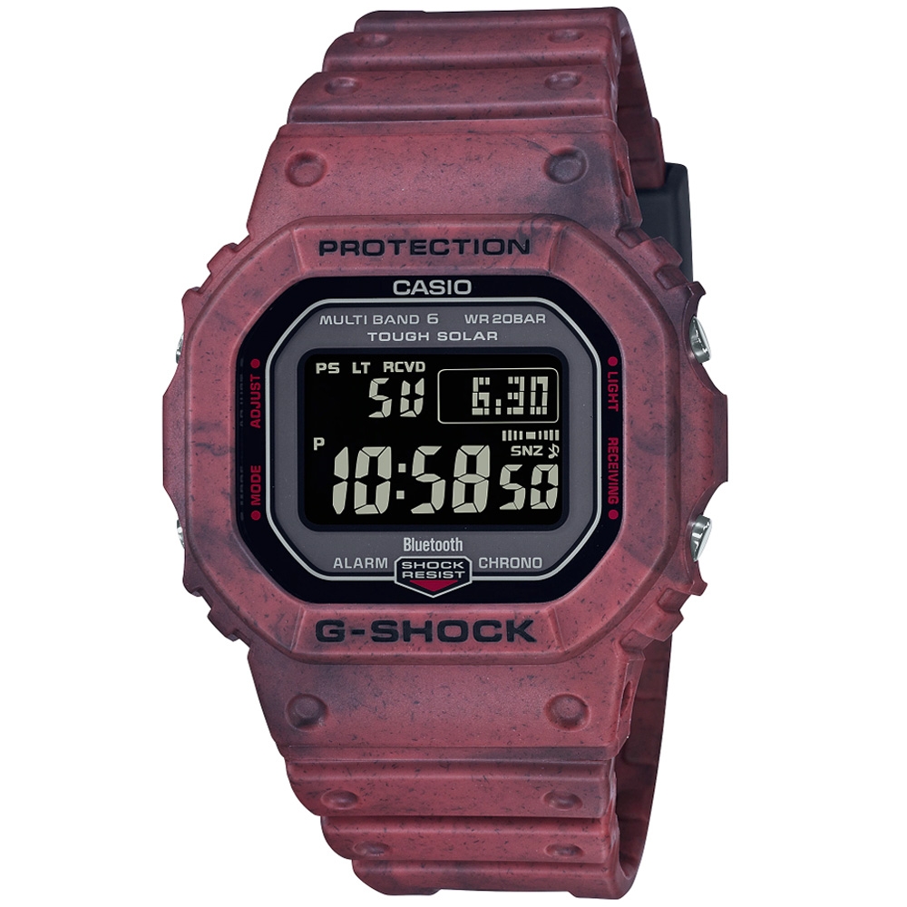 CASIO 卡西歐 G-SHOCK 太陽能x藍牙連線 荒野冒險電子腕錶 母親節 禮物 48.9*42.8mm / GW-B5600SL-4