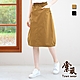 【TOWNWEAR棠葳】簡約棉質A字中長裙 2色(女下身/女下著/褲頭鬆緊/口袋/裙子/素色) product thumbnail 1