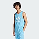 adidas 愛迪達 背心 男款 運動背心 三葉草 國際碼 TREFOIL TANK 藍 IM9431 product thumbnail 1