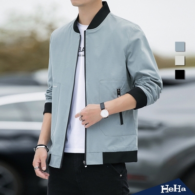 HeHa-羅紋領工裝休閒外套 三色