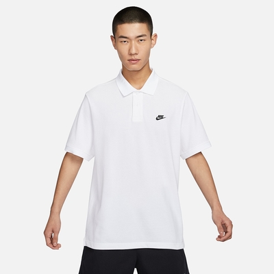 NIKE 上衣 男款 短袖上衣 運動 Polo 衫 AS M NK CLUB SS POLO PIQUE 白 FN3895-100 (3S3752)