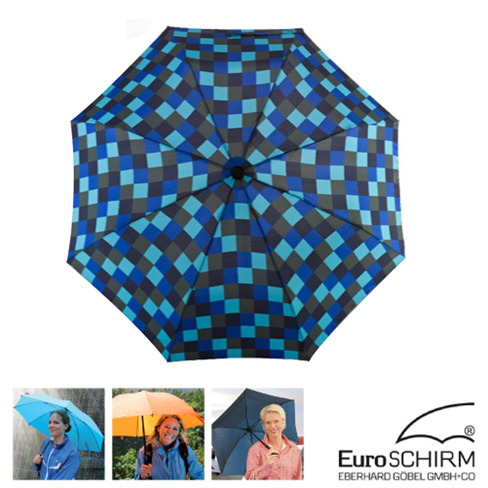 EuroSCHIRM SWING LITEFLEX 戶外專用直把傘_方格藍