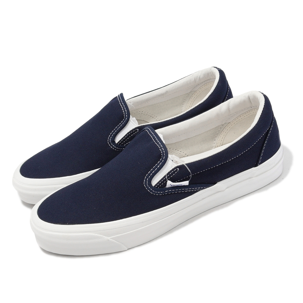 Vans 懶人鞋OG Classic Slip-On Vault 男鞋女鞋藍白休閒鞋基本款情侶鞋