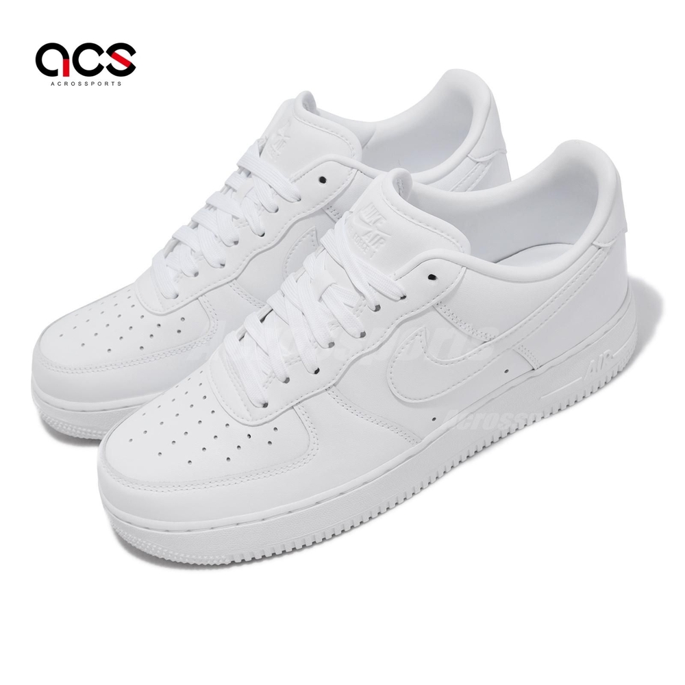 Nike 休閒鞋 Air Force 1 07 Fresh 男女鞋 白 全白 白For AF1 皮革 經典 DM0211-100