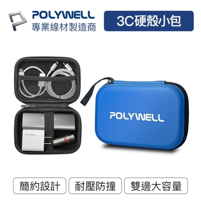 POLYWELL 拉鍊式EVA收納包 藍色