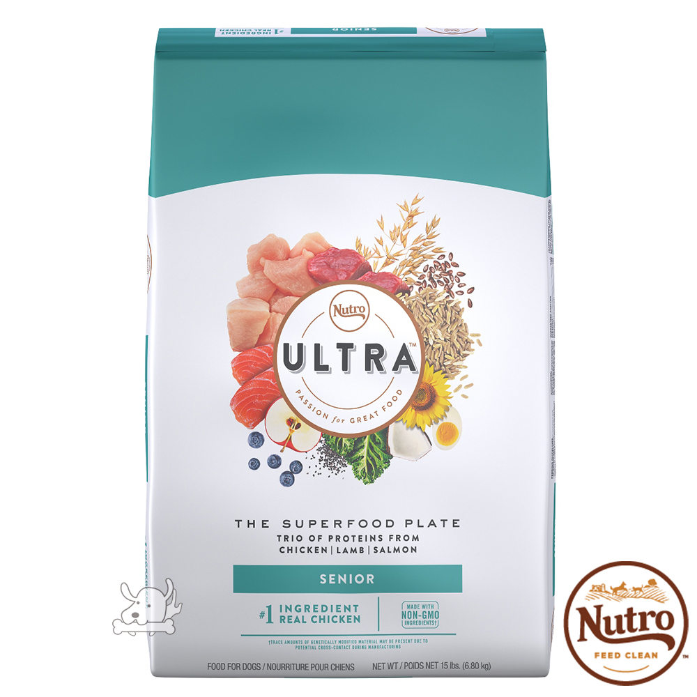 【Nutro 美士】Ultra 大地極品 高齡養生 配方 犬糧 15磅 X 1包