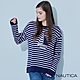 Nautica 女裝 帆船圖騰條紋針織衫-深藍 product thumbnail 1