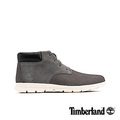 Timberland 男款灰色磨砂革休閒短靴|A1VLB