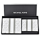 展示品MK MICHAEL KORS GIFTING燙銀LOGO織帶設計PVC對折名片短夾禮盒(白) product thumbnail 1