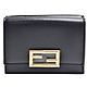 FENDI 經典MICRO TRIFOLDFF小牛皮三折小短夾(黑色) product thumbnail 1