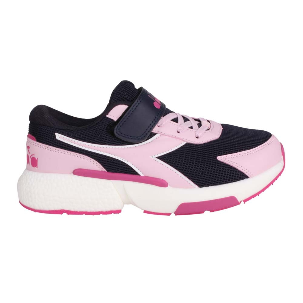 DIADORA 女大童專業輕量慢跑鞋-超寬楦-運動 童鞋 DA13065 丈青粉