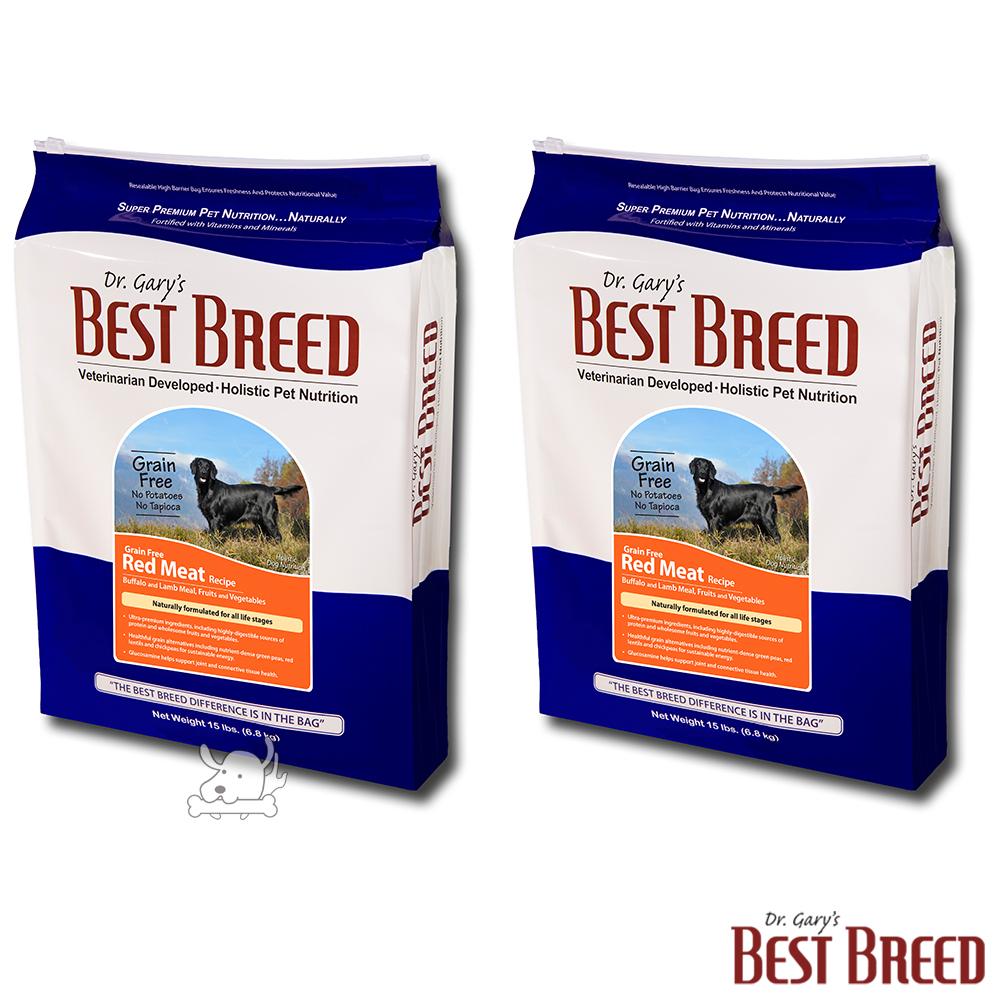 BEST BREED貝斯比 水牛肉+蔬果配方 無穀全齡犬糧 1.8kg 2包組