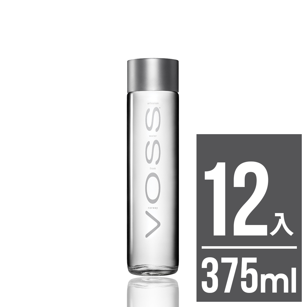 VOSS挪威芙絲 極致純淨礦泉水12入x375ml(時尚玻璃瓶)