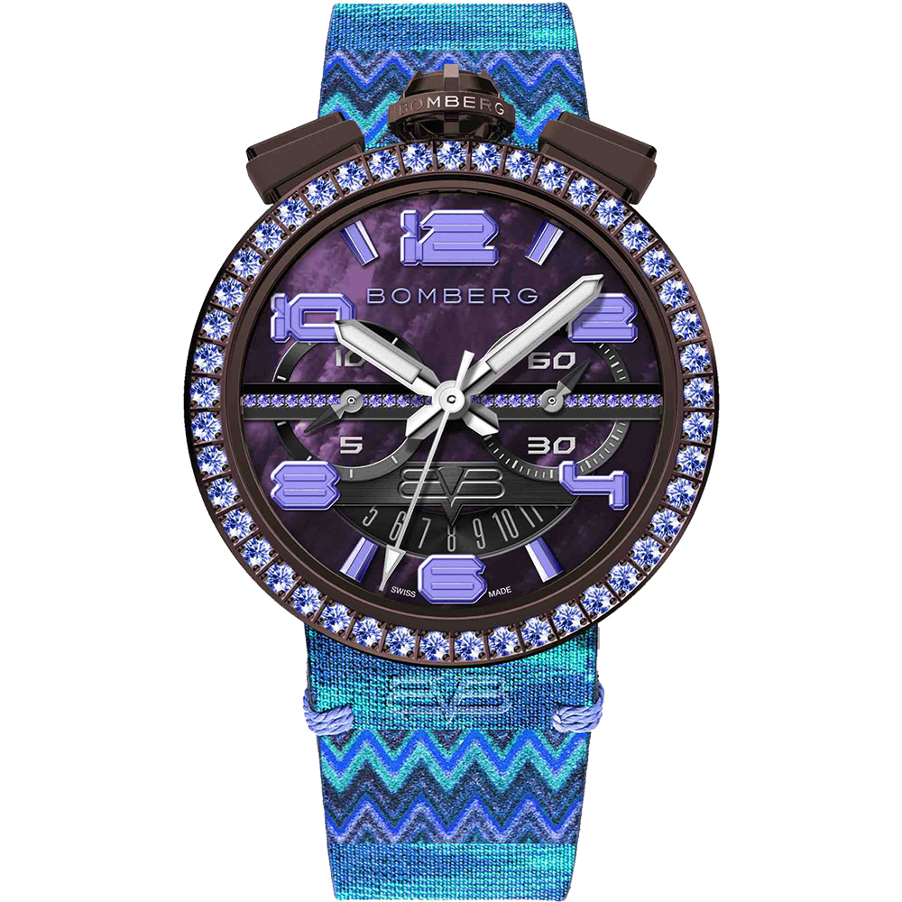 BOMBERG 炸彈錶 FIXED 1968 Ladies 計時碼錶-紫色/40mm