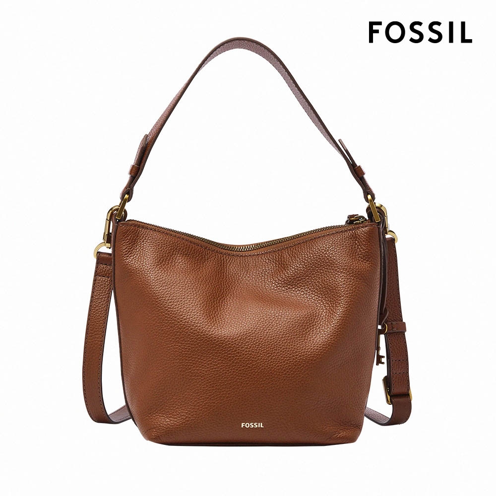 FOSSIL Julianna 真皮兩用Hobo斜背包-咖啡色SHB3079210 | 斜/肩背包